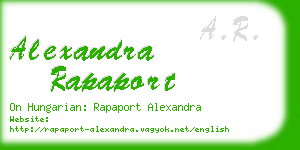 alexandra rapaport business card